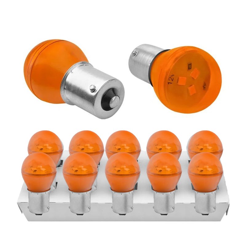 Kit Lâmpada LED Bulb 1 Polo 3W 12V Base BA15S Autopoli 10 Unidades AU
