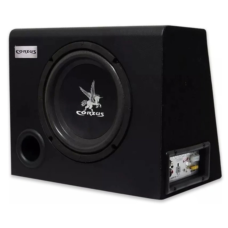 caixa box amplificada sub ativo 8 3 canais 350w rms cxs 303 slim corzus
