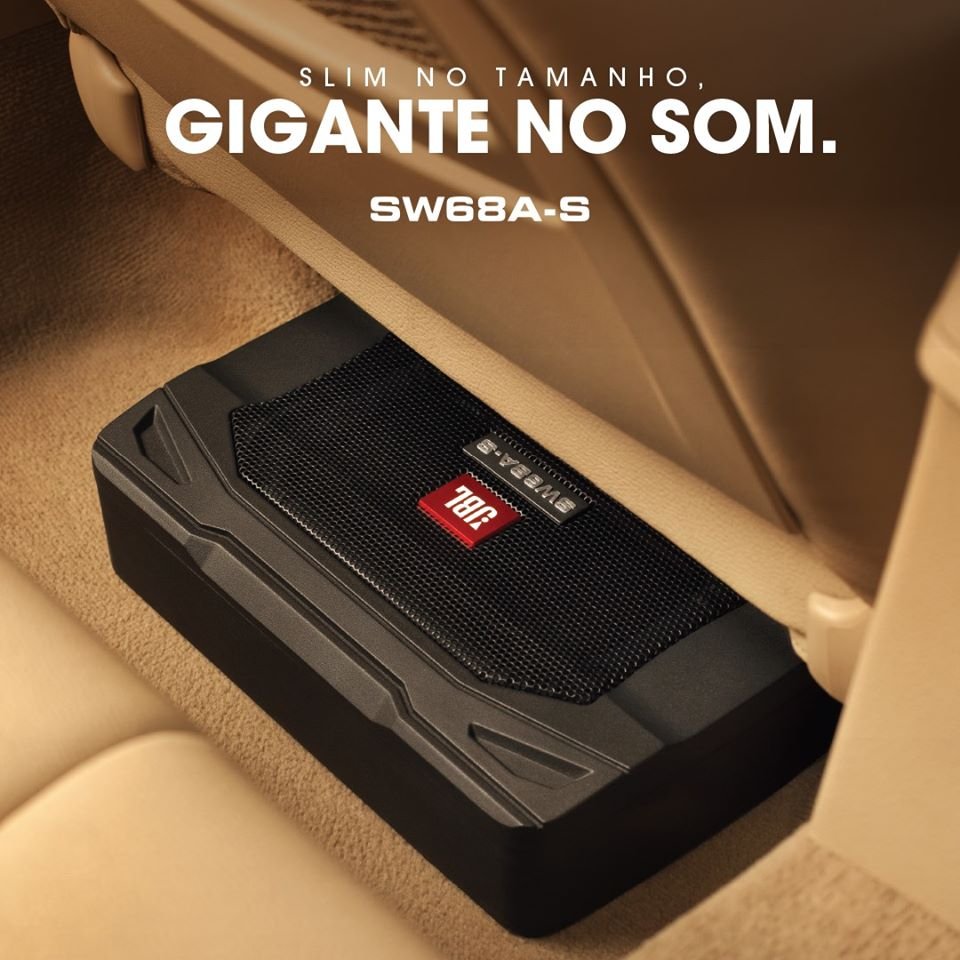 Caixa Slim Amplificada Sub Ativo SW68A-S 80W RMS JBL Caixa Slim Amplificada Sub Ativo SW68A-S 80W RMS JBL