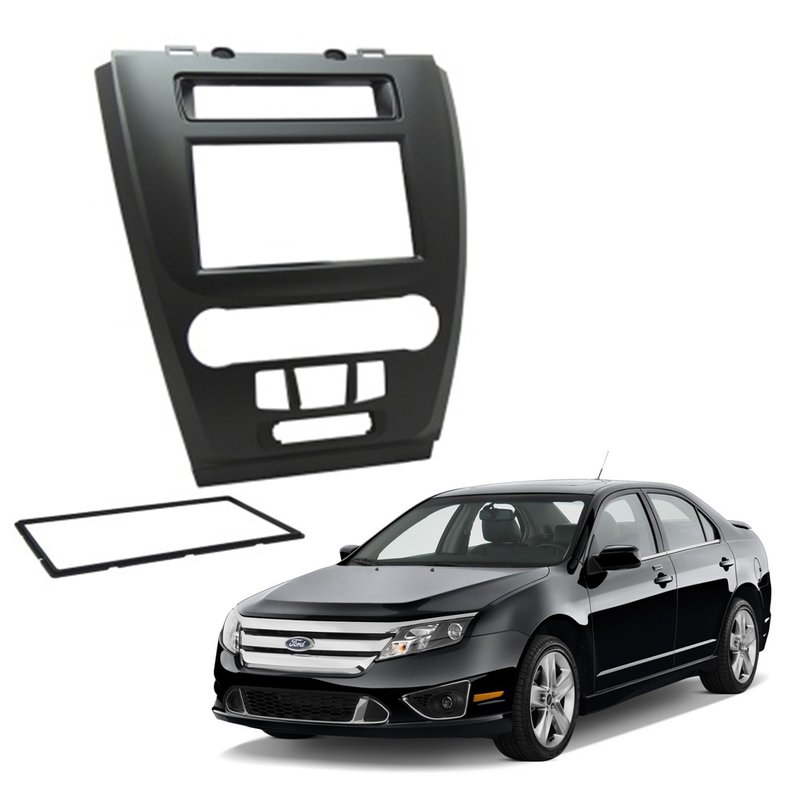 Moldura 2 Din Painel Ford New Fusion 2009 à 2012 Fiamon - 3134 Preto