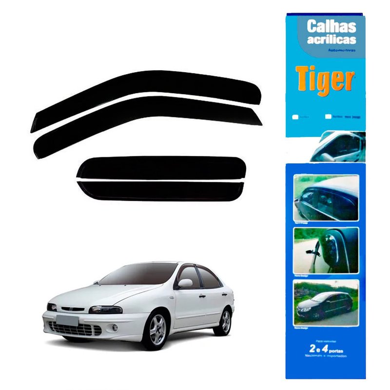 calha de chuva automotiva brava ate 2003 4 portas ft4095 tiger
