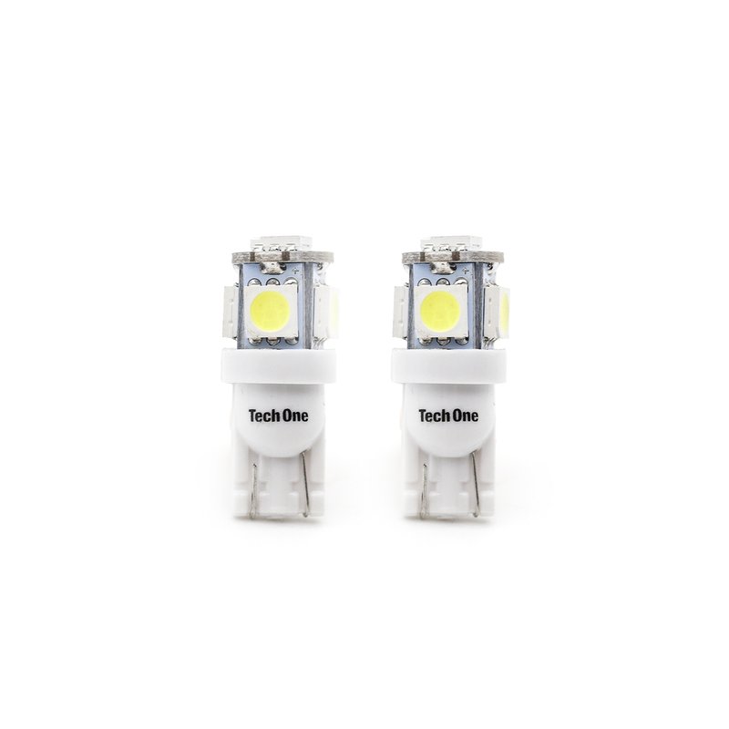 par lampada led pingo t10 5 leds 5050 techone