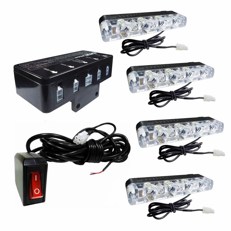kit strobo programavel universal 4 barras com 4 leds dni 2044