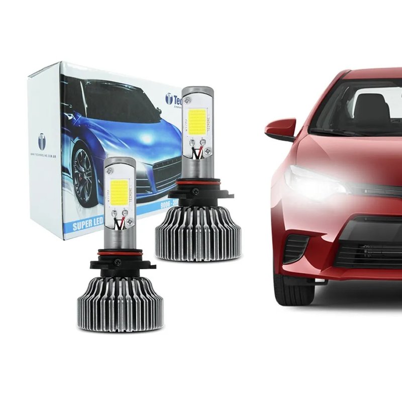 kit lampada super led h9 6000k 18w 3000lm tech one 2