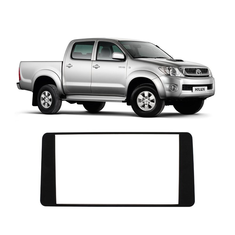 Moldura 2 DIN Painel Toyota Hilux 2009 à 2011 7147P Ludovico - Preto