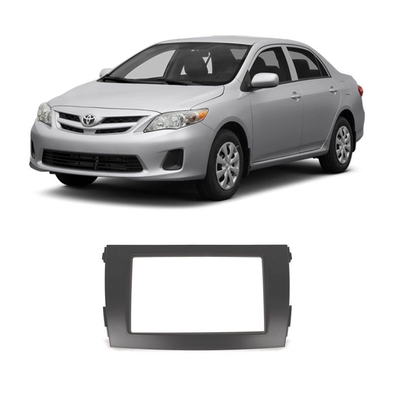 Moldura 2 DIN Painel Toyota Corolla 2009 à 2013 7144G Ludovico - Grafite
