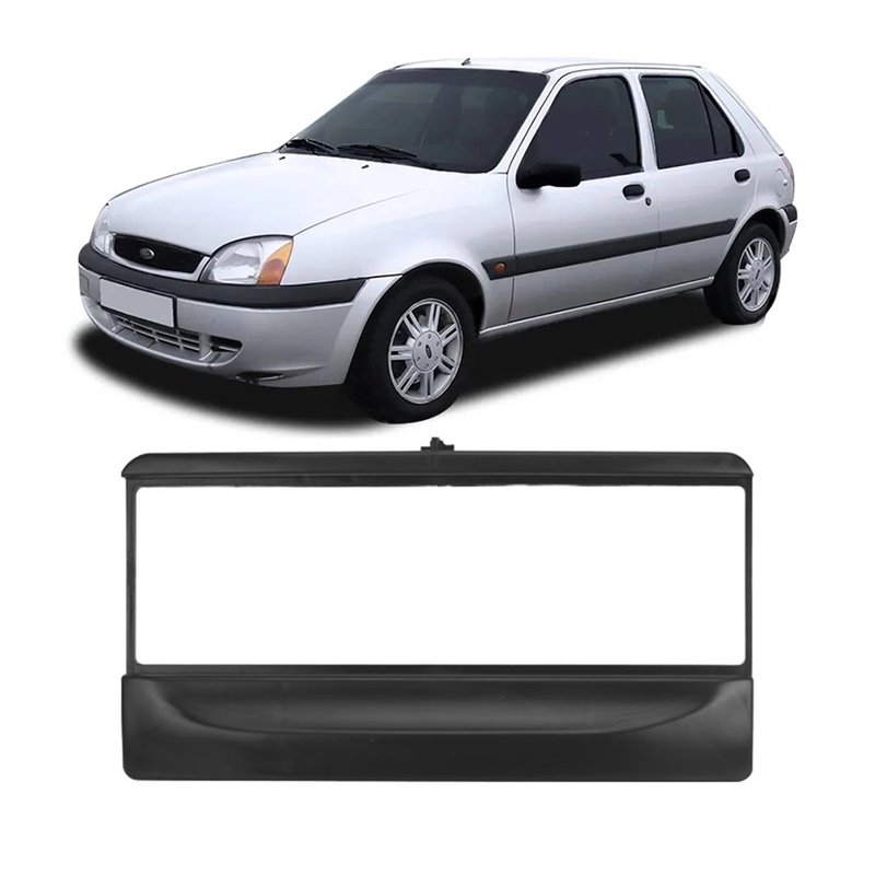 Moldura 1 DIN Painel Ford Fiesta Courier 1997 à 2003 7012 Ludovico - Preto