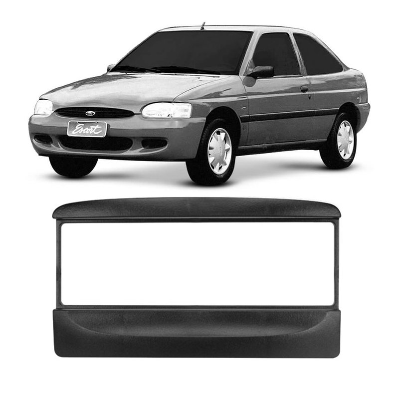 Moldura 1 DIN Painel Ford Escort 1997 à 2004 7013 Ludovico - Preto