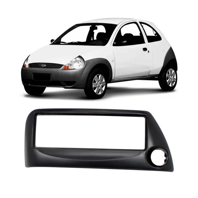 Moldura 1 DIN Painel Ford KA Primeira Geração 7014 Ludovico - Preto