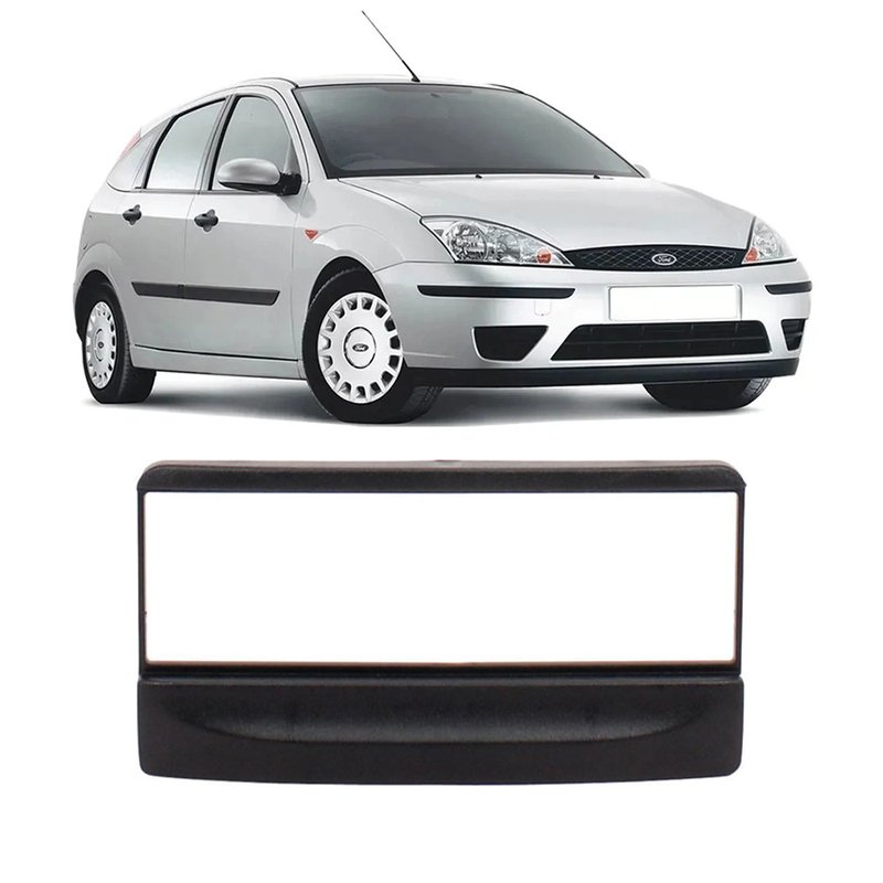 Moldura 1 DIN Painel Ford Focus 2001 7062 Ludovico - Preto