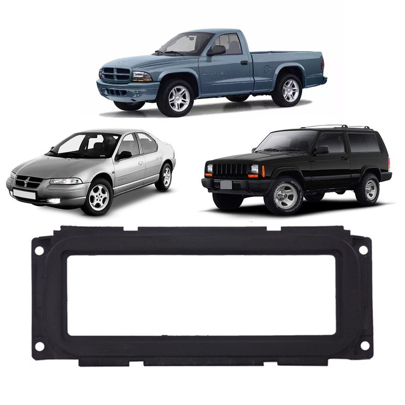 Moldura 1 DIN Painel Dodge Stratus Neon Dakota Cherokee 2001 Ludovico