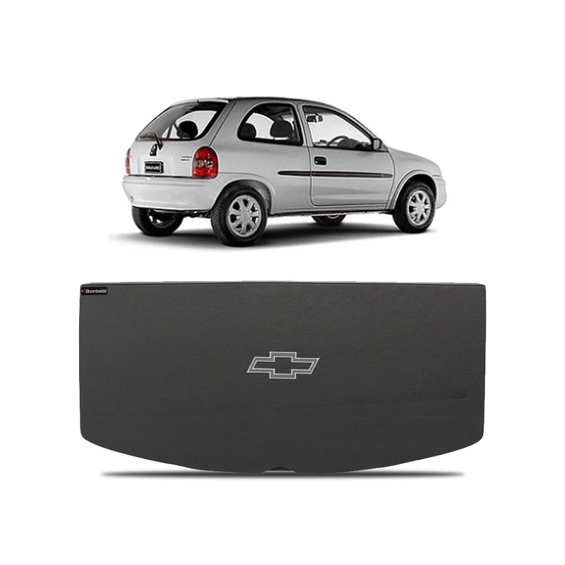 Tampão Bagagito Porta-malas Chevrolet Corsa Hatch 2 Portas até 2001 com Símbolo - Grafite