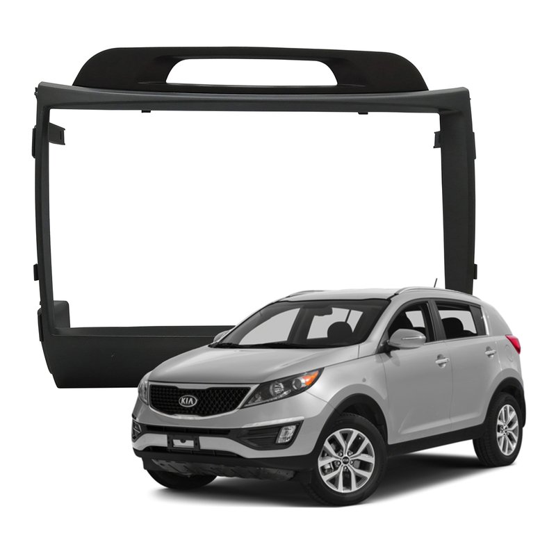 moldura de painel 9 polegadas kia sportage 2010 a 2015 fiamon 4109 preto