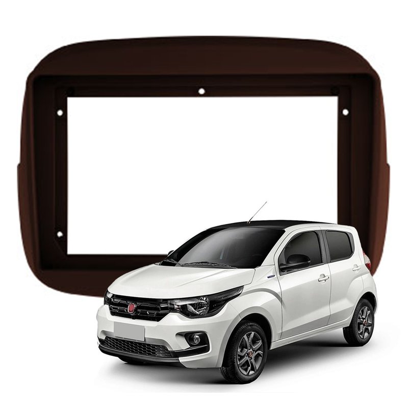 Moldura Painel 9 Polegadas Fiat MOBI 2016 à 2021 Fiamon - 4995 - Marrom