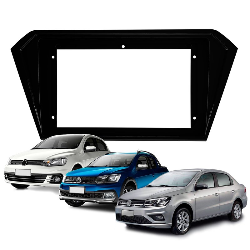 Moldura Painel 9 Polegadas VW Gol Saveiro Voyage G7/G8 2016 à 2021 Fiamon - 4288 - Black Piano