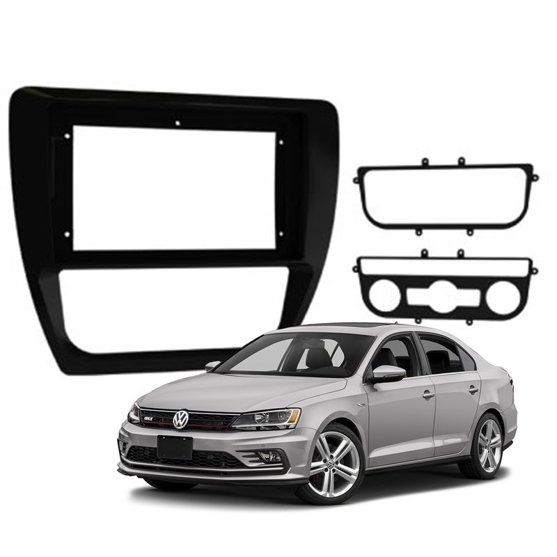 Moldura Painel 9 Polegadas VW Jetta 2012 à 2018 Fiamon - 4275 - Black Piano