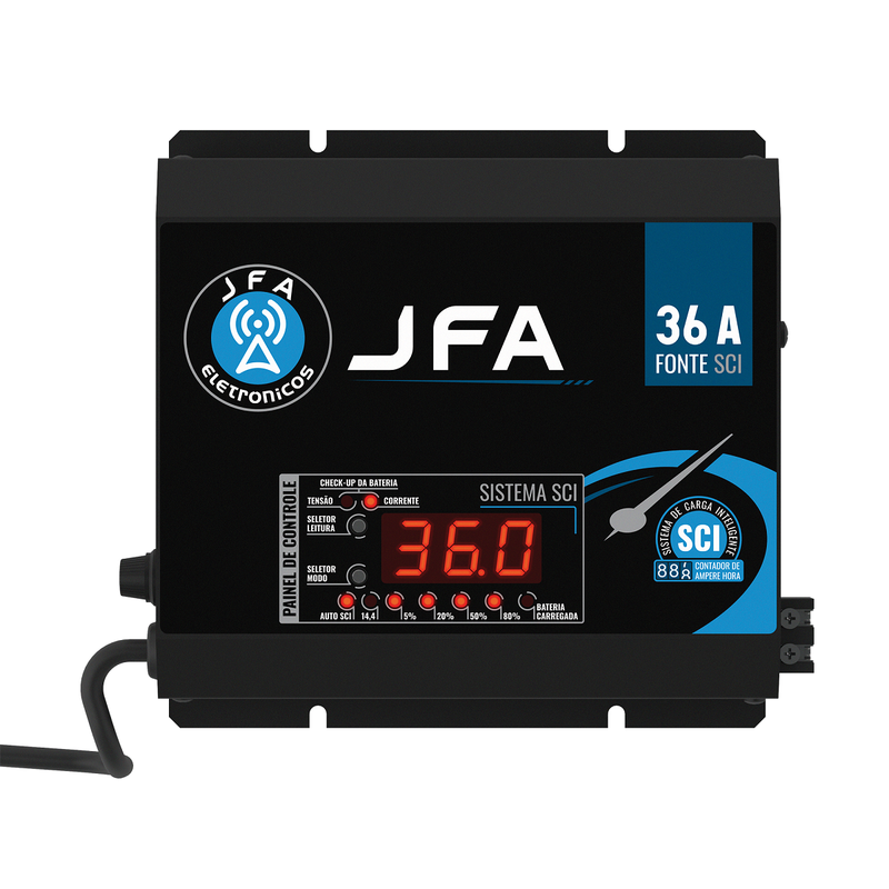 Fonte e Carregador Automotivo SCI 36A Slim com Display JFA 1
