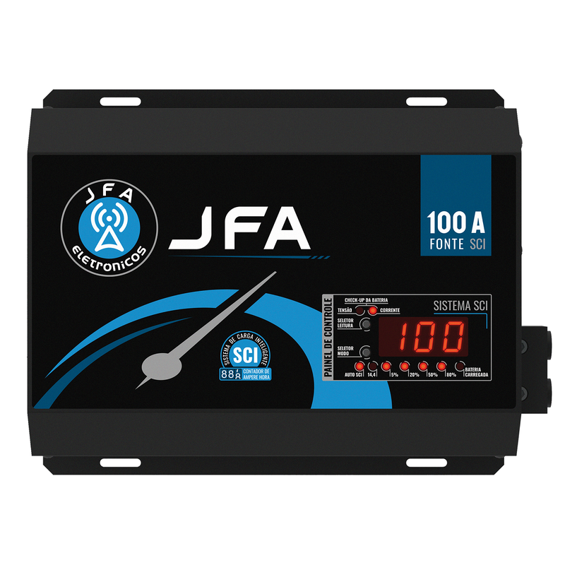 Fonte e Carregador Automotivo SCI 100A com Display JFA