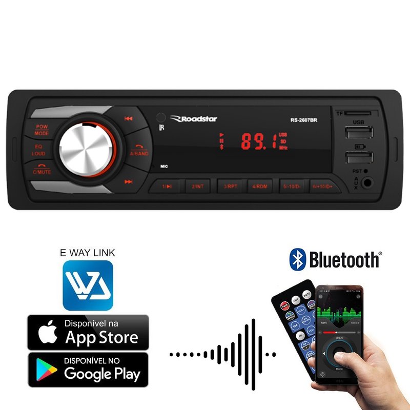 Rádio Automotivo Bluetooth RS-2607BR Roadstar 2