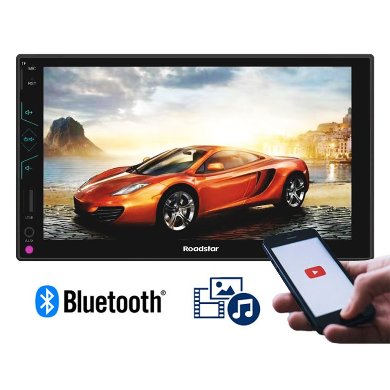 Multimídia 2 DIN MP5 7" Bluetooth RS507BR Roadstar