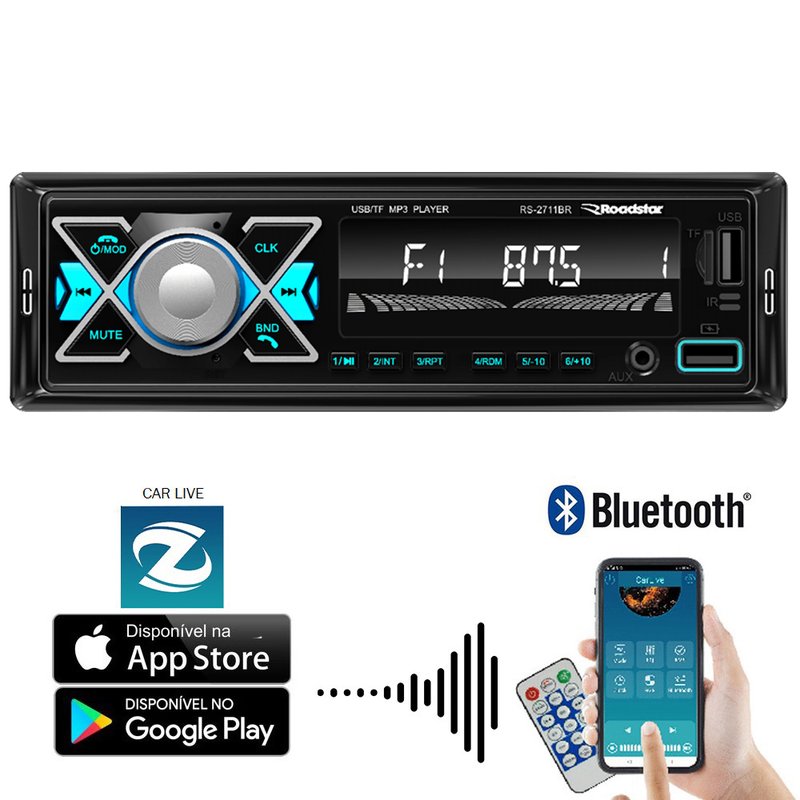 Rádio Automotivo Bluetooth RS-2711BR Plus Roadstar