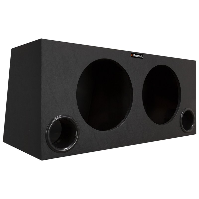 Caixa Dutada Super Bass para 02 Alto Falantes de 12" Boombastic - Preto frente