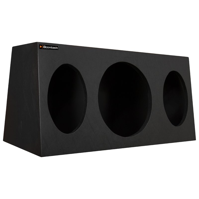 Caixa Selada para Alto Falantes 01 de 12" + 02 de 6x9" MDF Boombastic - Preto frente