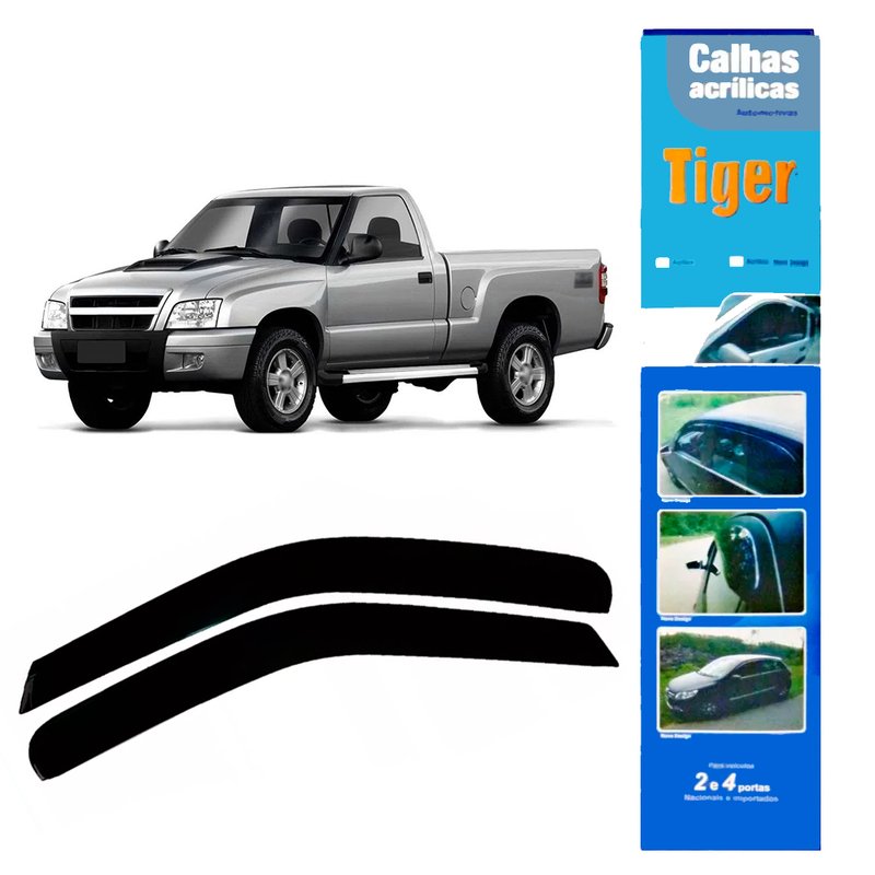 calha de chuva s10 cabine simples 1995 a 2011