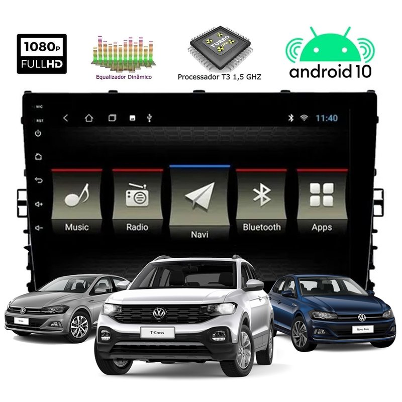kit multimidia especifica polo t cross virtus 9 android js0925 jr8