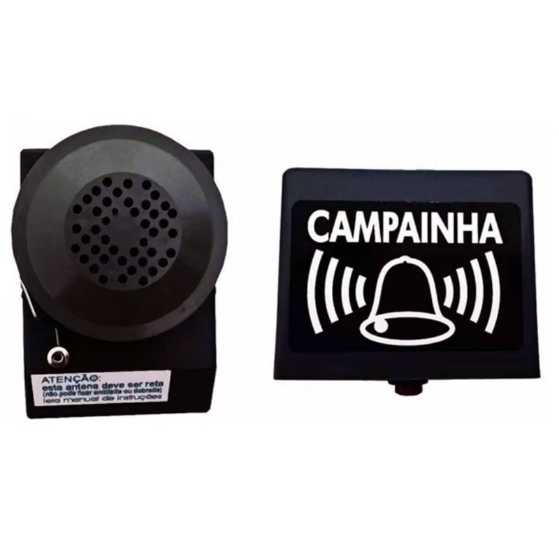 campainha sem fio alcance 40 metros preta rs equipamentos 2
