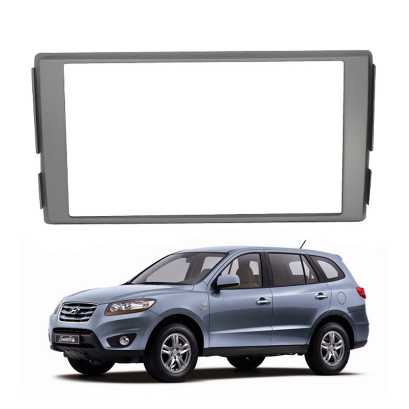 moldura painel 2 din 7 hyundai santa fe 2007 a 2013 fiamon