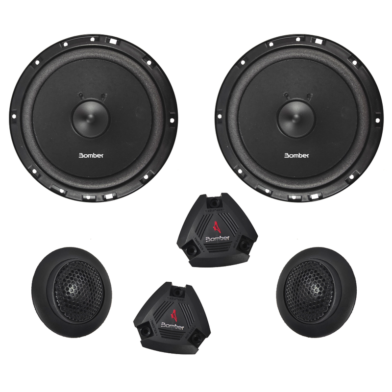 kit duas vias alto falantes 6 60 60w rms 4 ohms tkl bomber