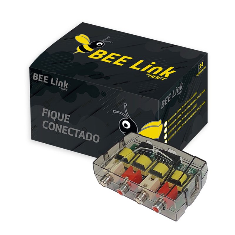 conversor audio rca 4 canais bee link