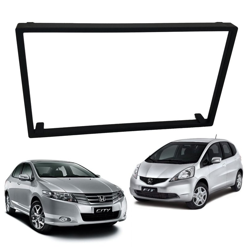 moldura 2 din para honda fit 2001 a 2012 e city dx 2009 a 2012 fiamon 4057 black piano