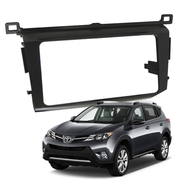 moldura 2 din toyota rav4 2013 a 2017 padrao jap fiamon 3195 preto