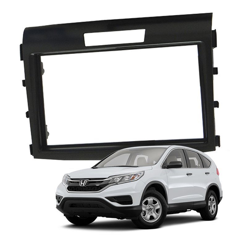 moldura 2 din 7 para honda crv 2012 a 2016 fiamon 3148 preto