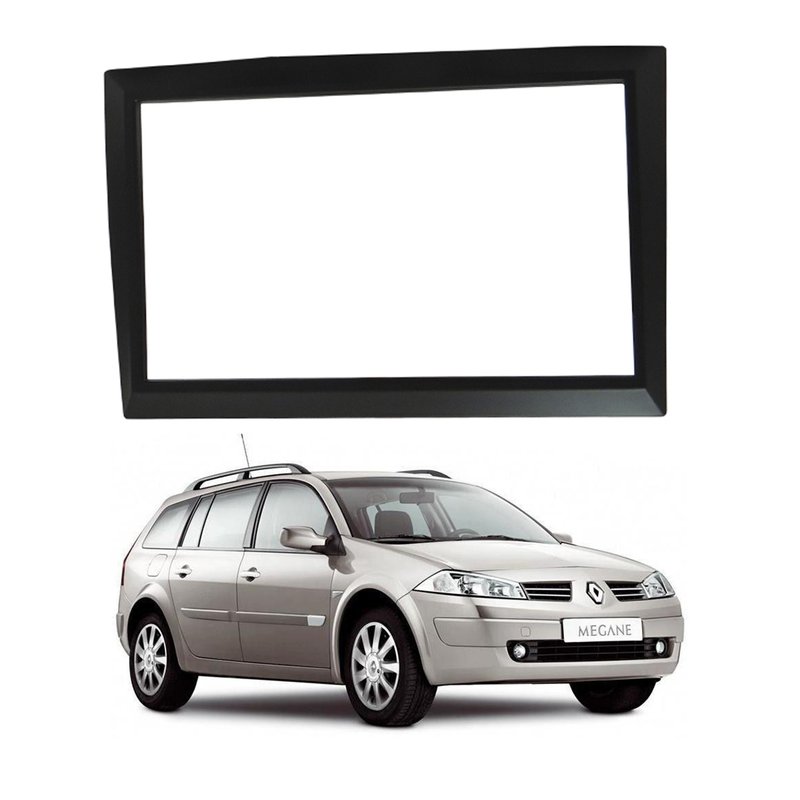 moldura 2 din painel renault megane grand tour sem suporte fiamon 2893 preta