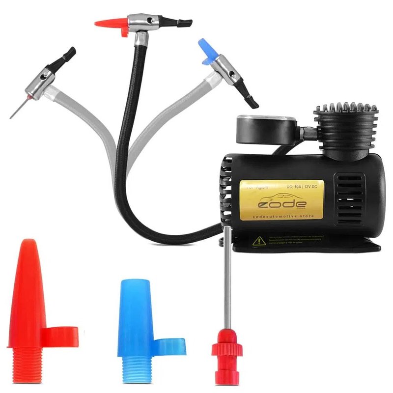 mini compressor de ar automotivo analogico code by tech one 2