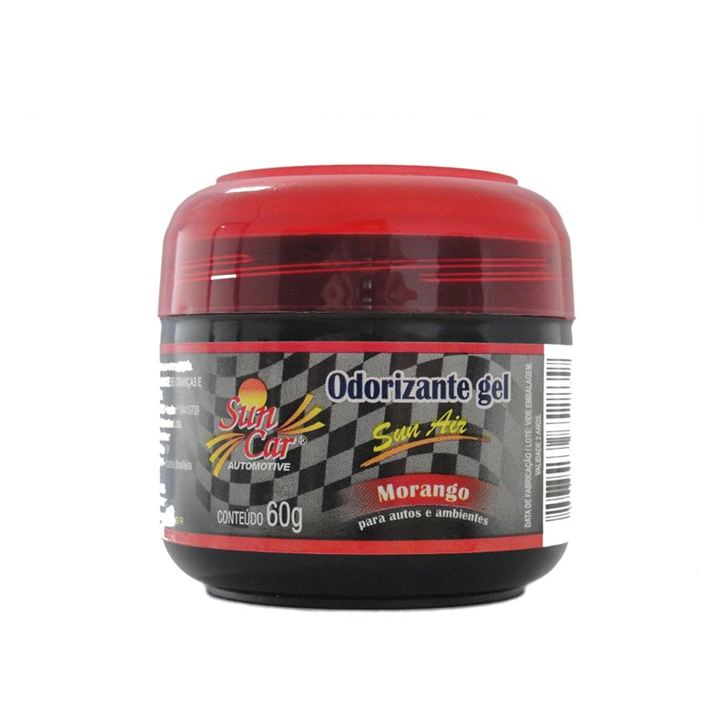 Odorizante Cheirinho para Carro em Gel 60g  sun air morango