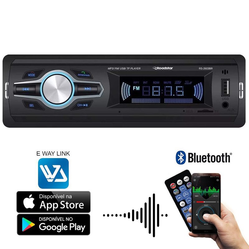 Rádio Automotivo Bluetooth RS-2603BR Roadstar