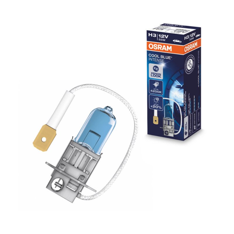 lampada h3 coolblue intense 64151 55w 12v osram peca