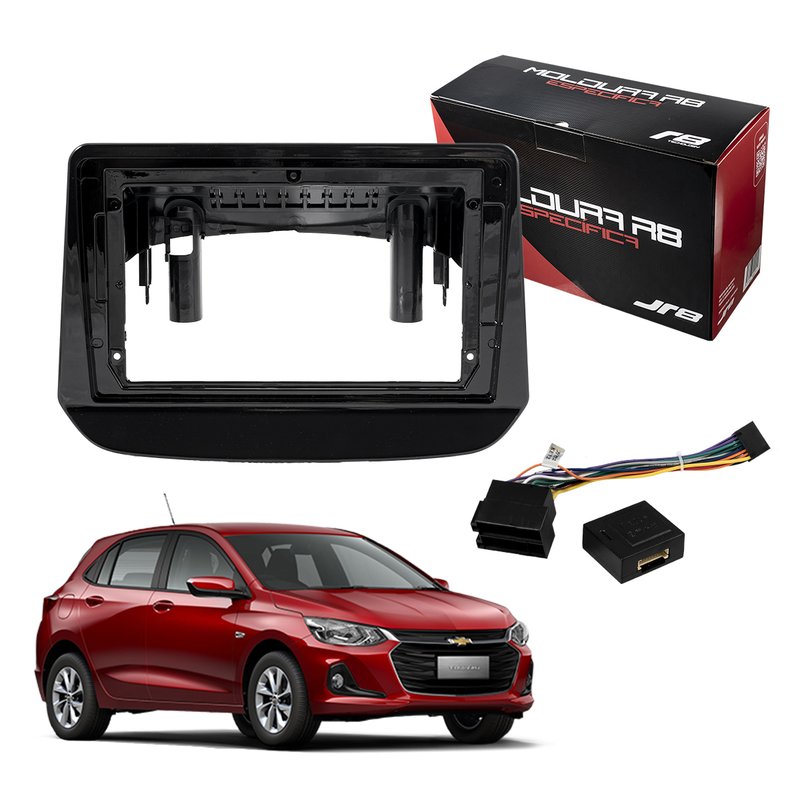 kit moldura painel 9 e chicote original canbus onix r8