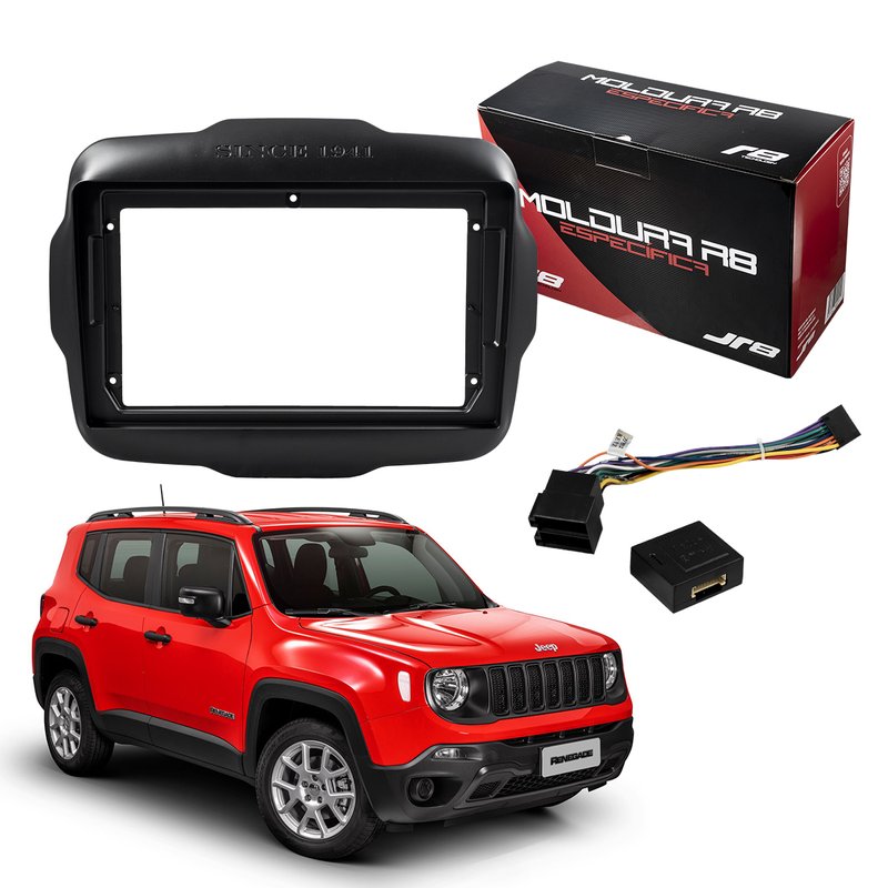 kit moldura painel 9 e chicote original canbus jeep renegade r8 1