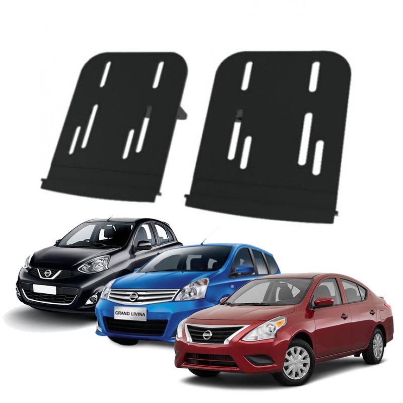 moldura 2 din nissan march e versa autoplast preto