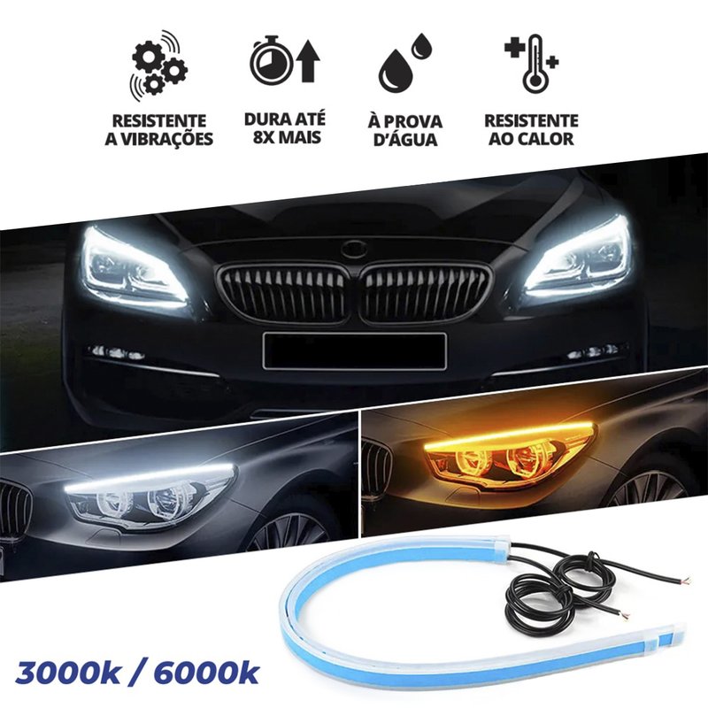 fita led sequencial dual color 60cm shocklight