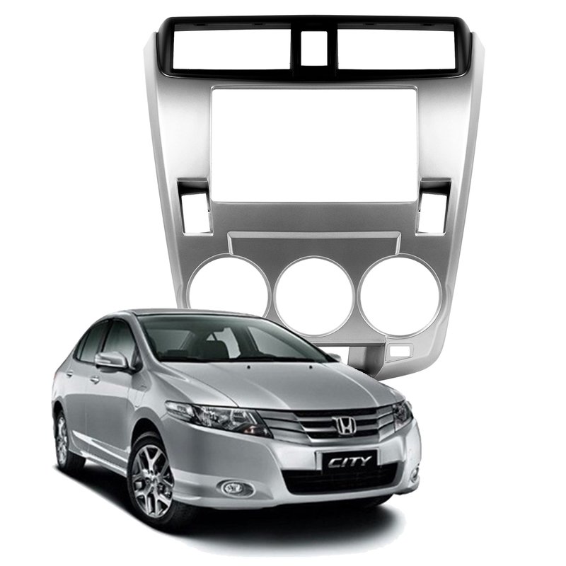 Moldura 2 Din Honda City Ar Analógico 2009 Até 2013 Expex