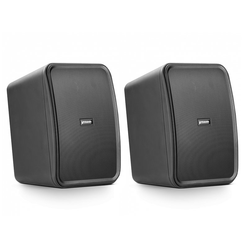 caixa de som passiva hs 5 telar chanfrada outdoor frahm preto lateral