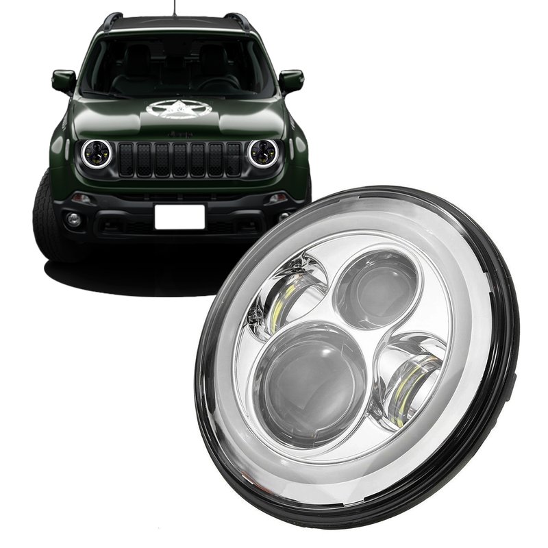 farol lt1013 7 angel eyes drl com seta 60w 10 30v rayx