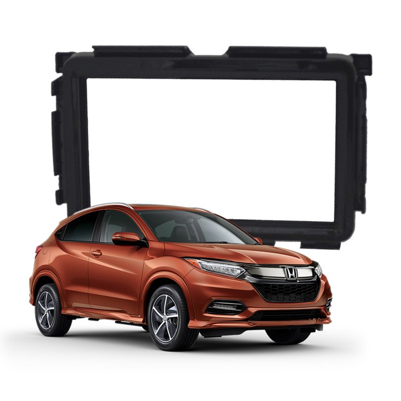 moldura 2 din painel honda hr v 2015 a 2021 fiamon 3203 black piano