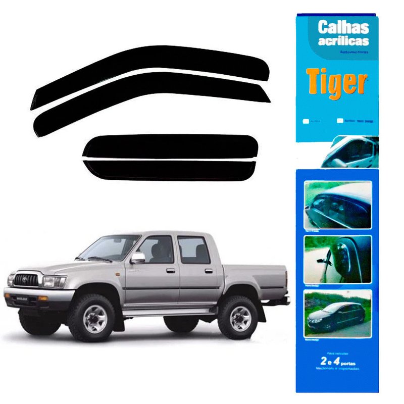 calha de chuva automotiva hilux 2004 4 portas ty3665 tiger